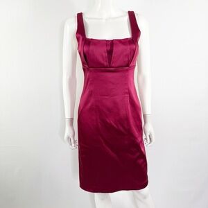 David Meister Burgundy Midi Dress